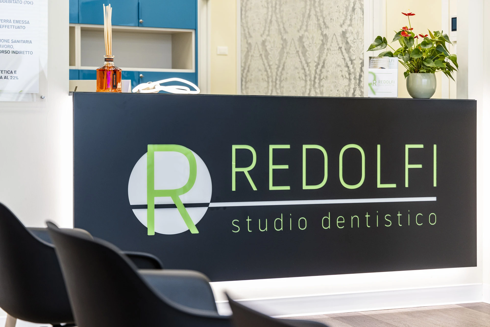 Reception dello Studio Dentistico Redolfi Toninelli a Brescia, Flero.